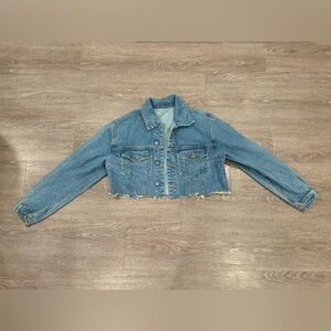 Brandy Melville Cropped Jean Jacket - Small